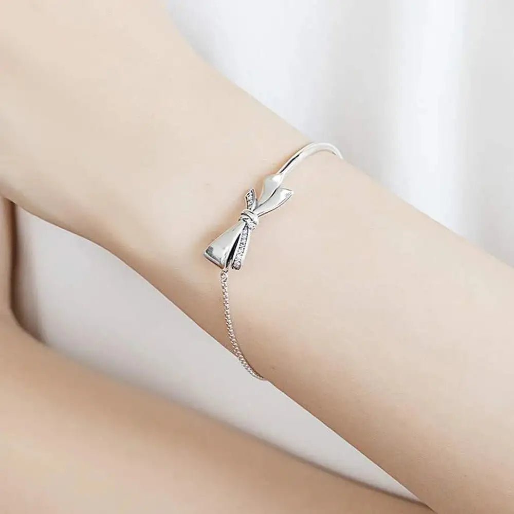 jenesis™ silver bow bracelet - jenesis